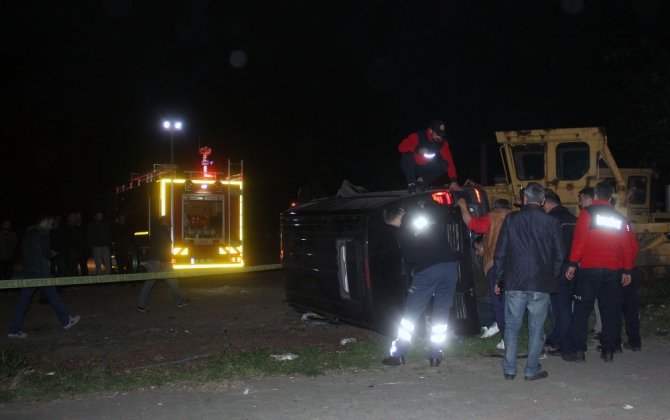 Cumhurbaşkanı Erdoğan’ın koruma ekibini taşıyan minibüs Görele’de kaza yaptı: 4 yaralı