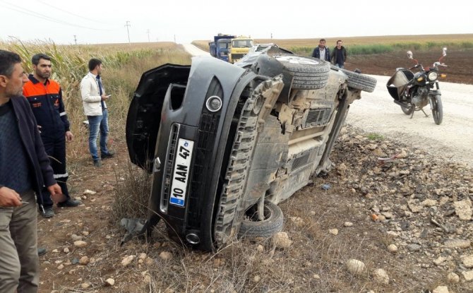 Mardin’de otomobil takla attı: 1 yaralı