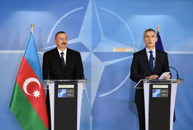 Azerbaycan Cumhurbaşkanı İlham Aliyev, Stoltenberg ile görüştü