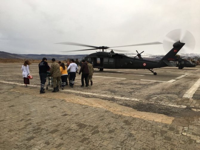 Tunceli’de hasta için askeri helikopter tahsis edildi