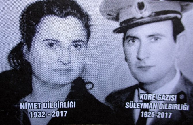 Kore Gazisi Süleyman Dilbirliği ve eşi Nimet Dilbirliği son yolculuklarına uğurlandı