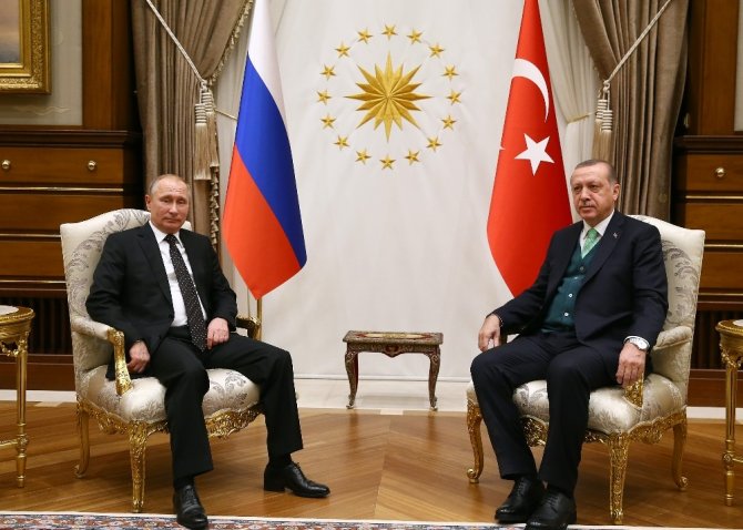 Cumhurbaşkanı Erdoğan, Rusya Devlet Başkanı Putin’i Külliyede karşıladı