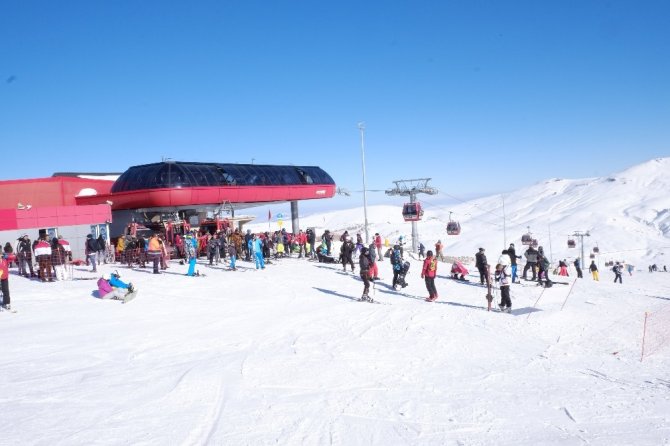 Erciyes Dağı hafta sonunda 25 bin kişiyi ağırladı
