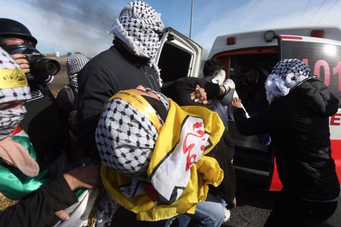 İsrail’in göstericilere müdahalesinde dün 163 Filistinli yaralandı