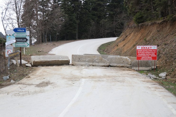 Yedigöller Milli Parkı yolu 4 aydır kapalı