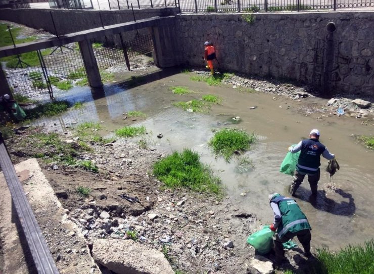 Van Büyükşehir Belediyesinden balık göçü temizliği
