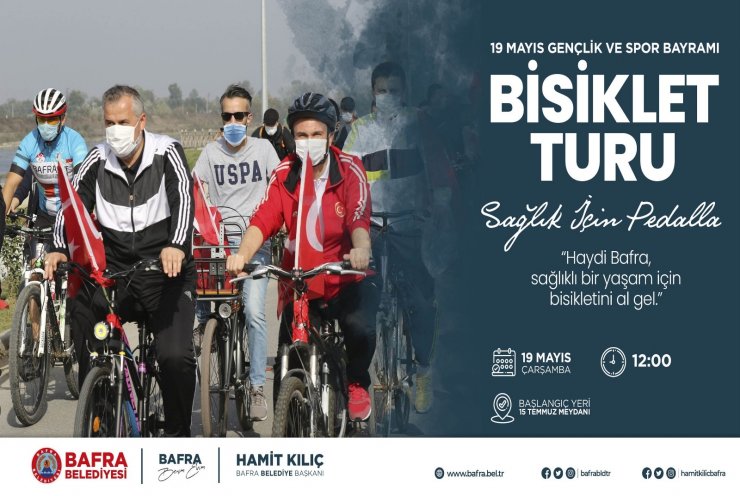Bafra Belediyesi 19 Mayıs’ta bisiklet turu düzenleyecek