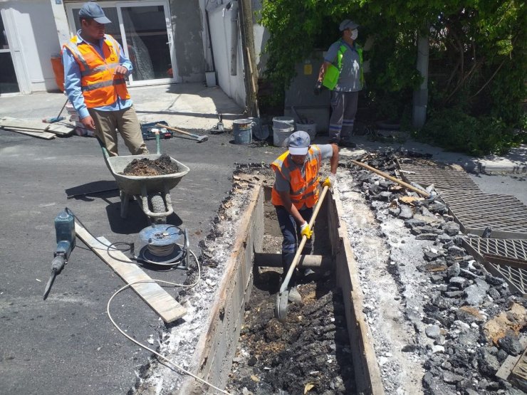 Bodrum’da yağmur suyu hattı çalışmaları devam ediyor