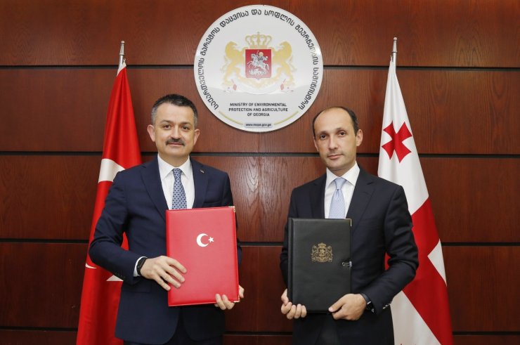 Bakan Pakdemirli, Gürcistan Çevre Koruma ve Tarım Bakanı Davitaşvili ile görüştü