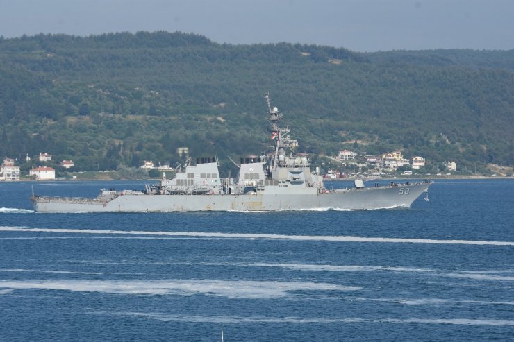 ABD savaş gemisi Çanakkale Boğazı’ndan geçti