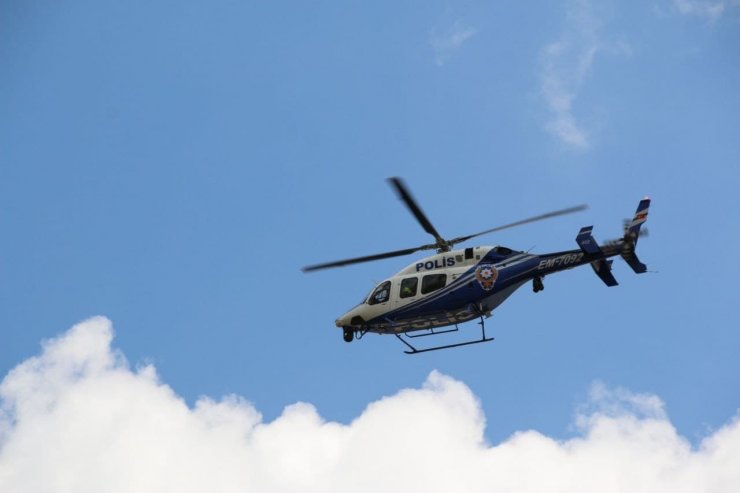 Aksaray’da helikopter destekli uygulama
