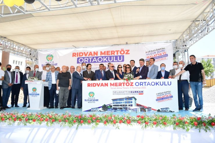 Rıdvan Mertöz ortaokulu temel atma töreni yapıldı