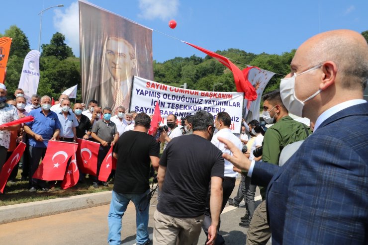 Cumhurbaşkanı Erdoğan Ankara’dan katıldı, Bartın yolu görkemli törenle açıldı