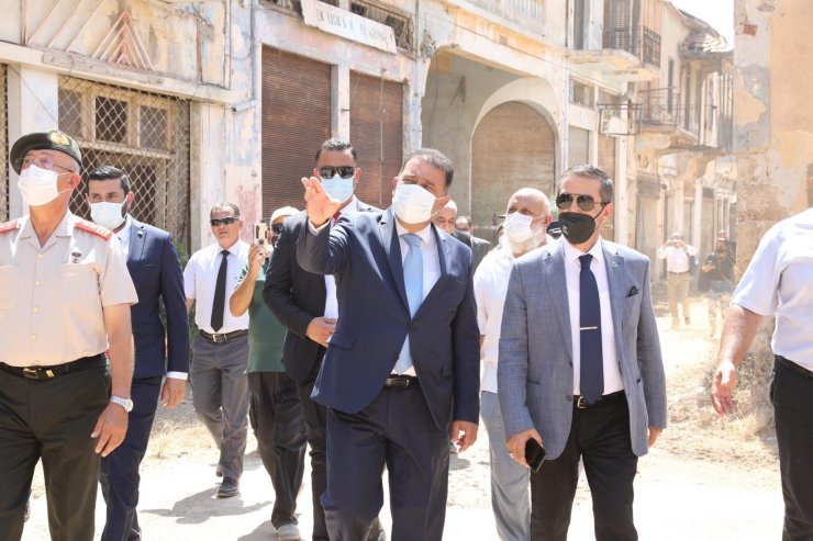 KKTC Başbakan Saner, Kapalı Maraş’ta açılan bölgeyi ziyaret etti