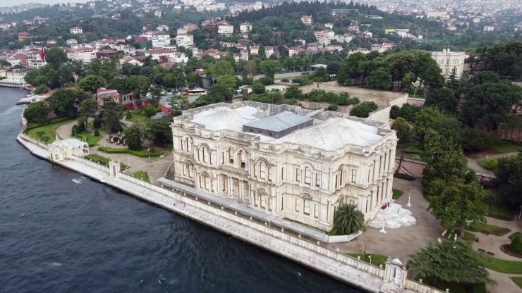 Beylerbeyi Sarayı’nda ziyarete açılan 113 metrelik rıhtım havadan görüntülendi