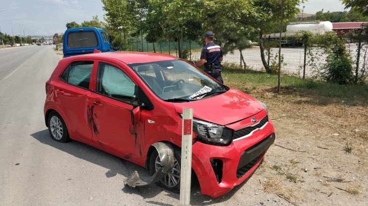 Samsun’da otomobil tırla çarpıştı: 1 yaralı