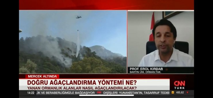 Prof. Dr. Kırdar, orman yangınları sonrasında yapılabilecekleri canlı yayında anlattı