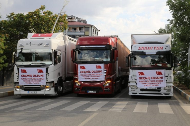 Tunceli’den sel bölgesine 3 tır içme suyu