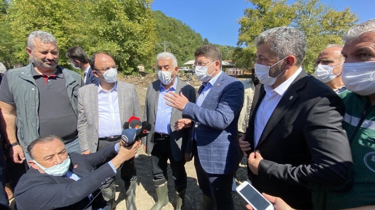 Binali Yıldırım; selin vurduğu Zafer köyünde