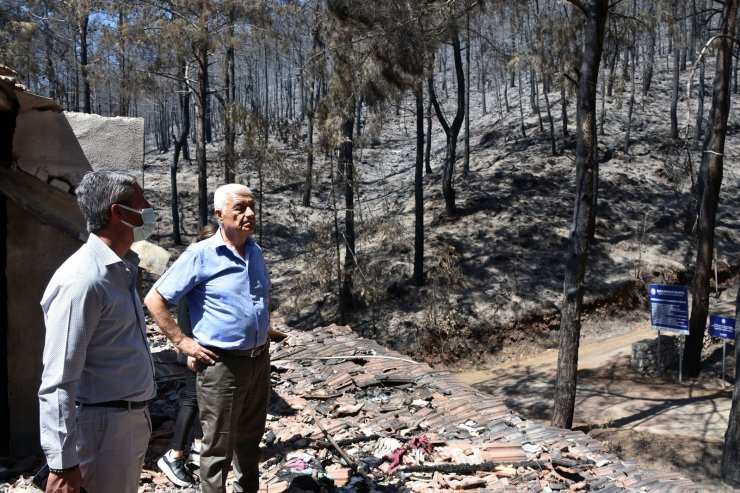 Başkan Gürün, Marmaris’te yanan sahalarda inceleme yaptı