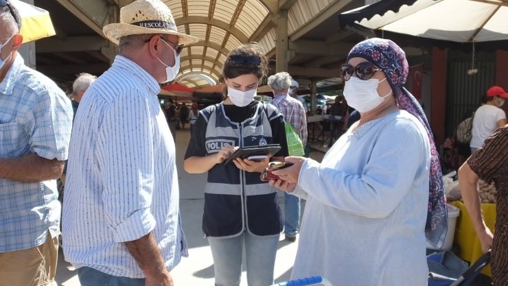 Burhaniye’de Pazar yerinde HES kodu uygulaması