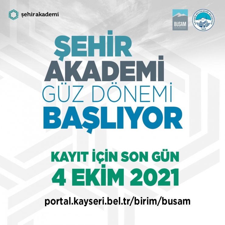 Şehir Akademi güz dönemi başlıyor