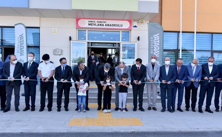 Karatay Belediyesi tarafından yapımı tamamlanan 2 anaokulu hizmete açıldı