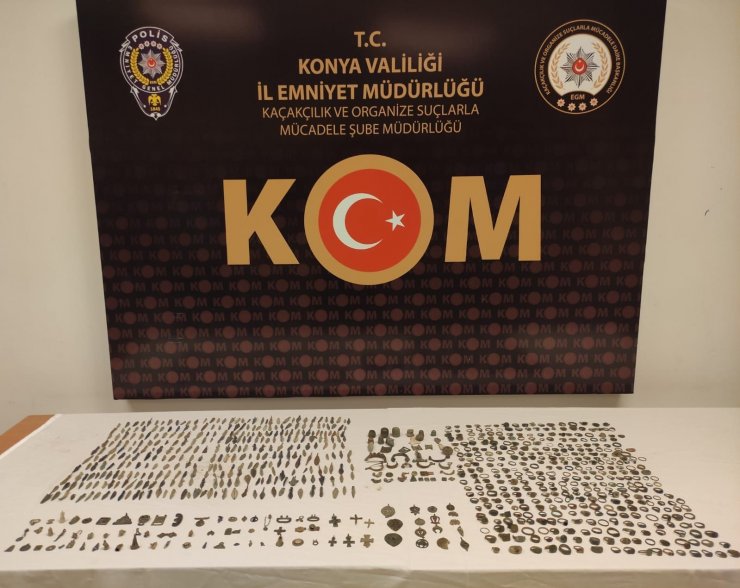 Konya polisinden tarihi eser operasyonu