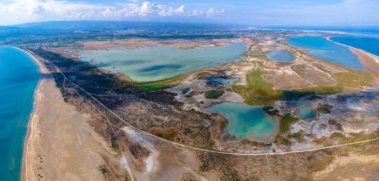 Göksu Deltası Kuş Cenneti havadan görüntülendi