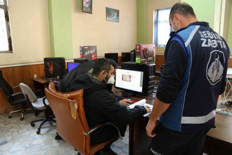 Serdivan’da internet kafe ve oyun salonları denetlendi