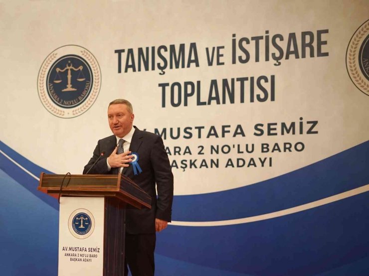 Ankara 2 No’lu Baro Başkan Adayı Mustafa Semiz meslektaşlarıyla bir araya geldi