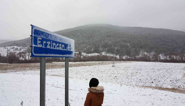 Erzincan’da kar yağışı