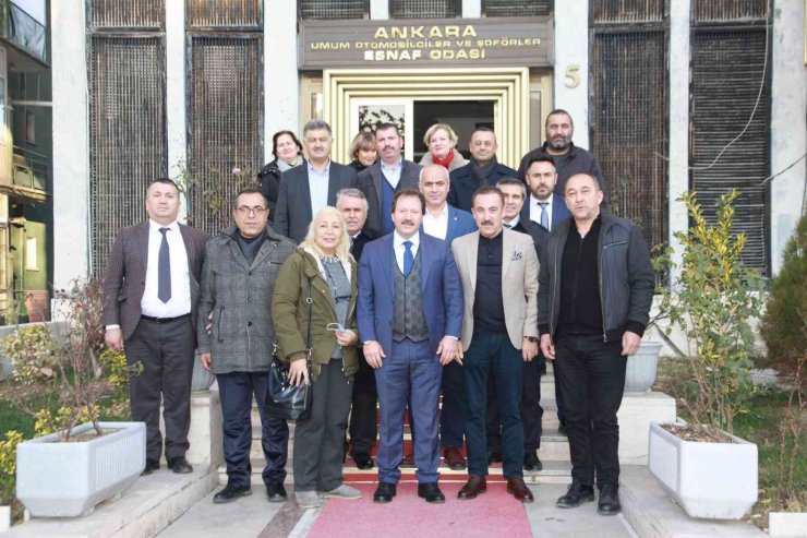 AHİD Başkanı Yaman’dan Ankara Umum Otomobilciler ve Şoförler Esnaf Odası Başkanı Yiğiner’e ziyaret