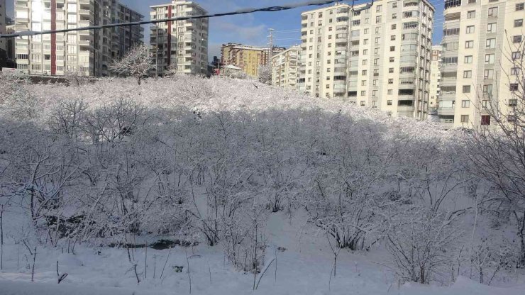 Trabzon’da kar yüksek kesimlerde etkili oldu