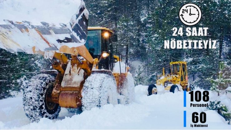 Sinop’ta kar hayatı felç etti: 222 köy yolu kapalı