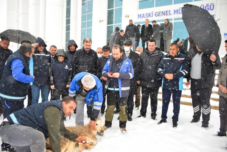 Malatya’da yoğun kar için şükür kurbanı