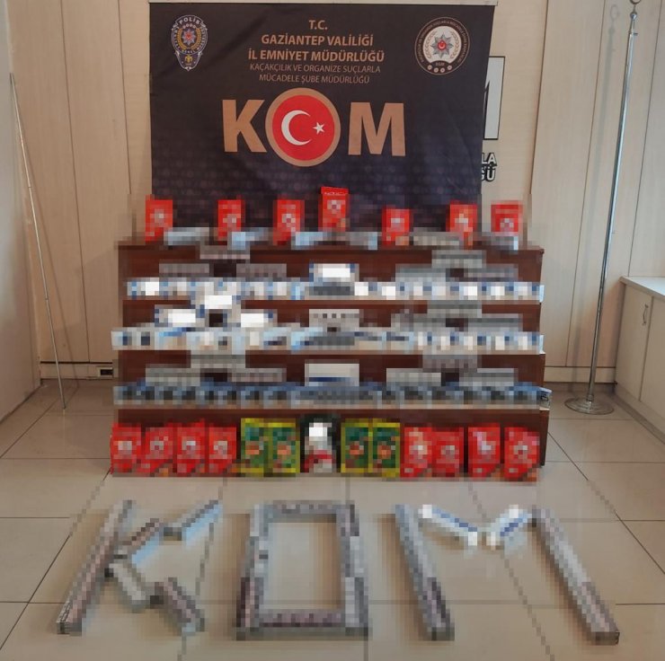 Gaziantep’te bin 77 paket kaçak sigara ele geçirildi