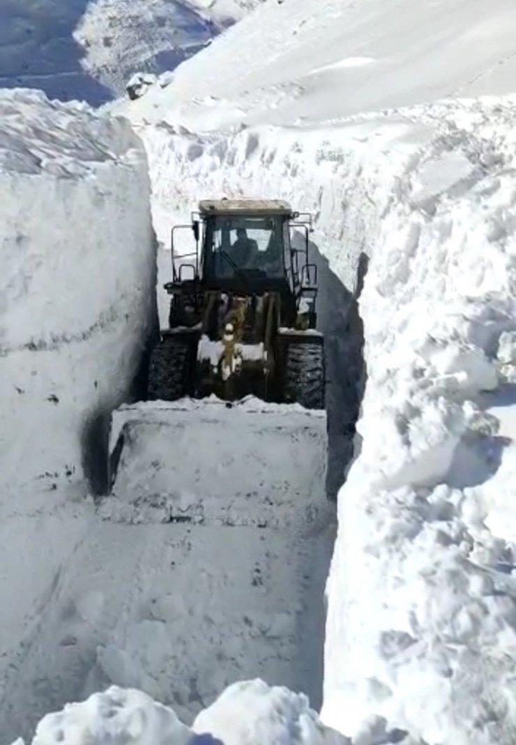 Bahçesaray’da 6 metre karda ekiplerin zorlu mücadelesi