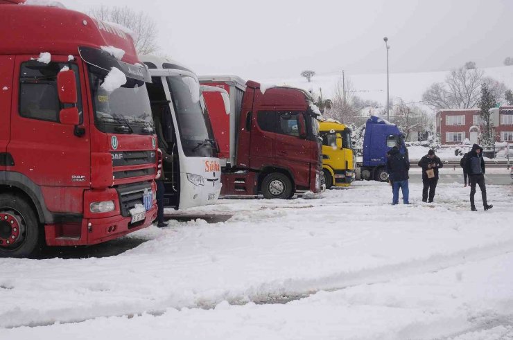Yalova Belediyesi kara yollarında geçiş izni verilmeyen araçlara kumanya dağıttı