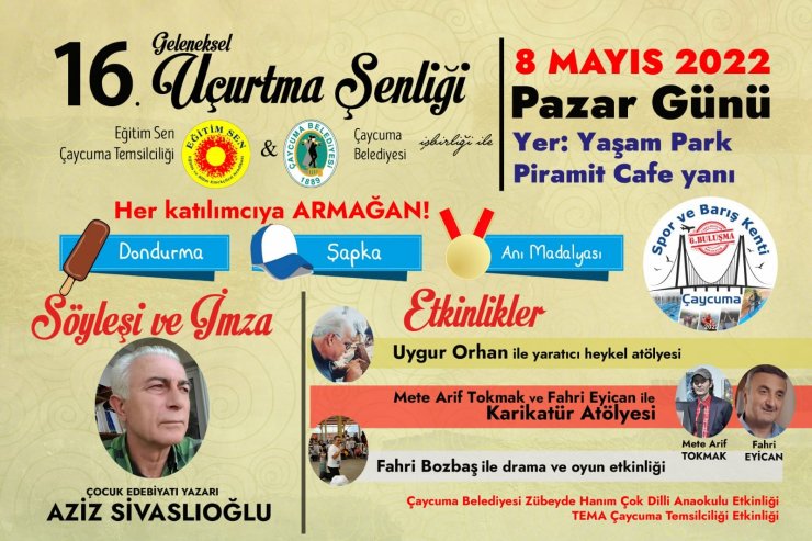 Çaycuma Uçurtma Şenliği 8 Mayıs Pazar günü yapılacak