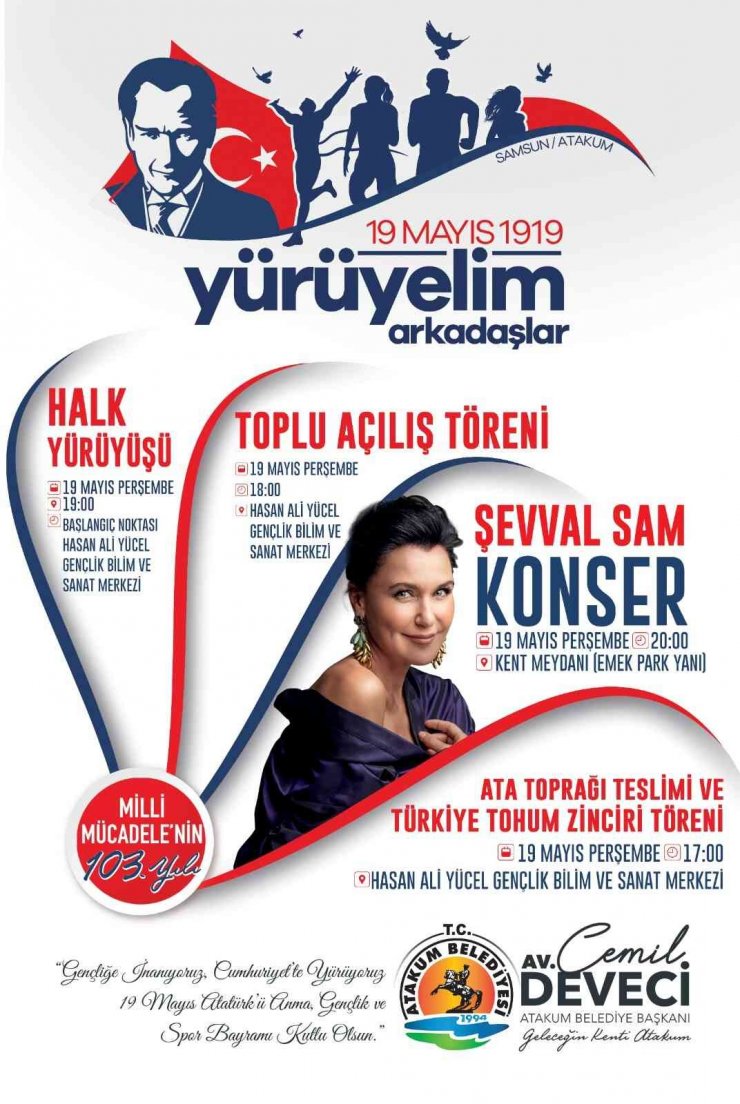 Atakum Belediyesi’nden 19 Mayıs programı