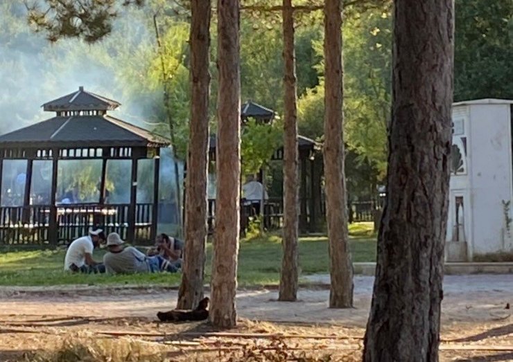 Pelitözü Gölpark’ta ateş yakma yasağına uyan yok