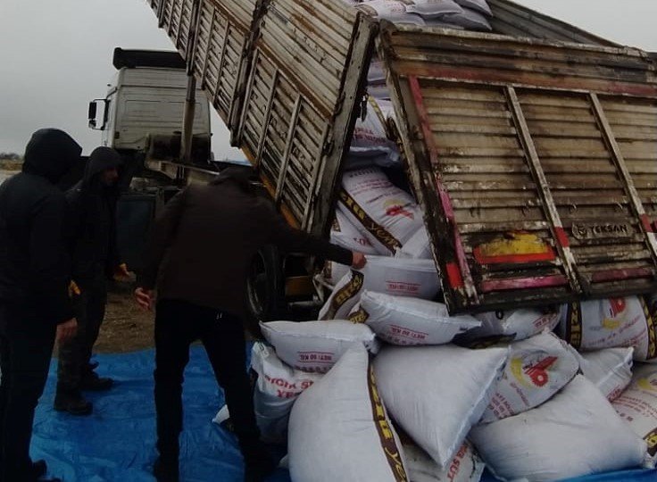 Erzincan’dan Malatya’ya 21 ton süt yemi