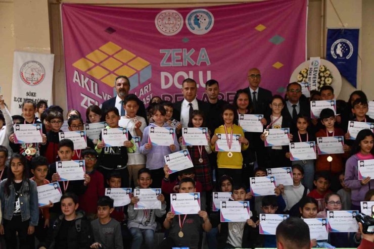 Söke’de akıl ve zeka oyunları ilçe turnuvası ödül töreni yapıldı