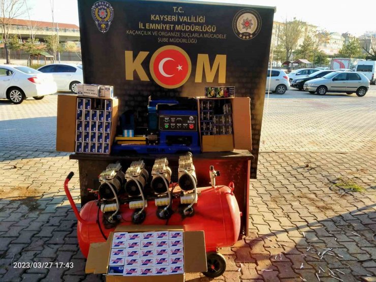 Kayseri’de Kaçak Sigara ve Tütün Operasyonu
