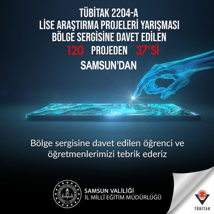 ’Lise Öğrencileri Araştırma Projeleri Yarışması’na Samsun damgası