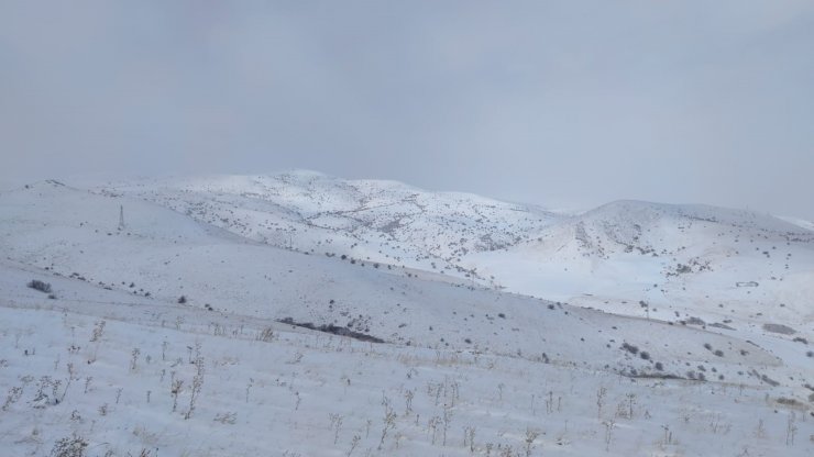 Aşkale güne kar ile uyandı