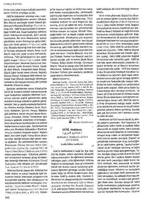 Merhum Mehmet Dumlu Hoca, İslam Ansiklopedisi’nde yer aldı