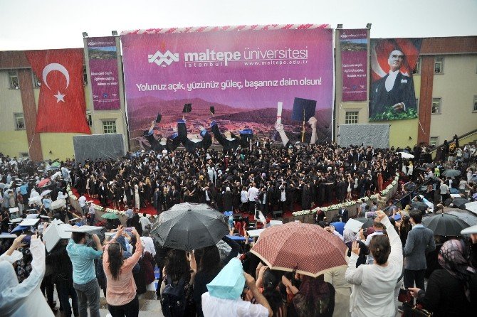 Maltepe Üniversitesi’nde Yağmur Altında Mezuniyet Coşkusu