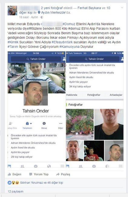 Domuz eti satarken yakalanan kasap, yetkilileri göreve çağırdı